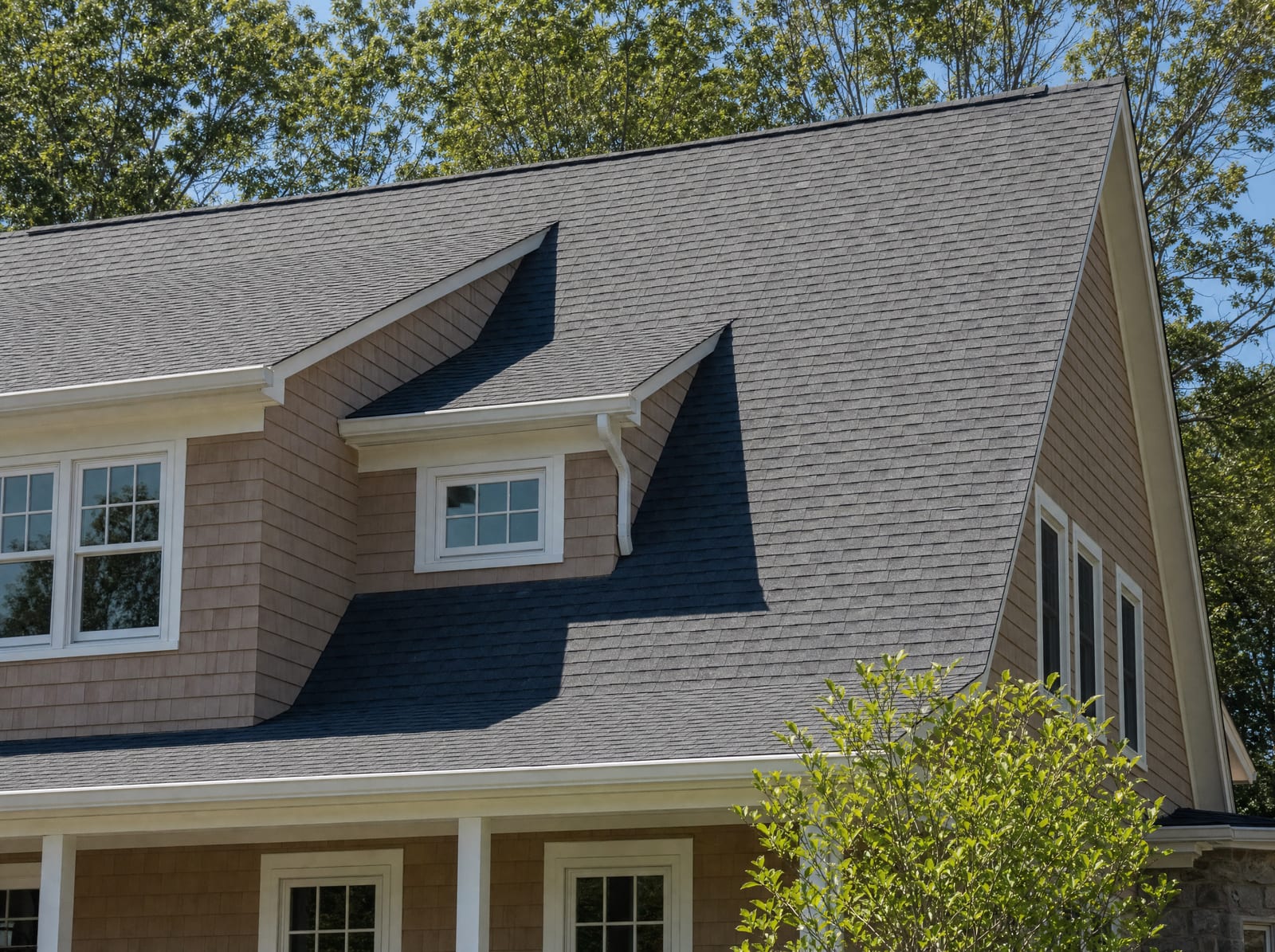 Precise professional shingle installation with perfectly straight even courses